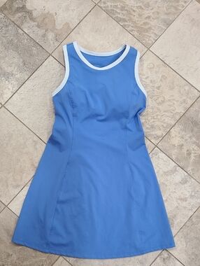 Marika Light Blue Active Dress with White Tag Detail